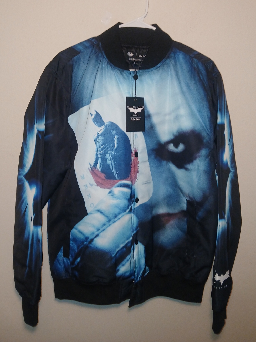 Reason The Dark Knight Trilogy Joker Bomber Jacket mens Size large